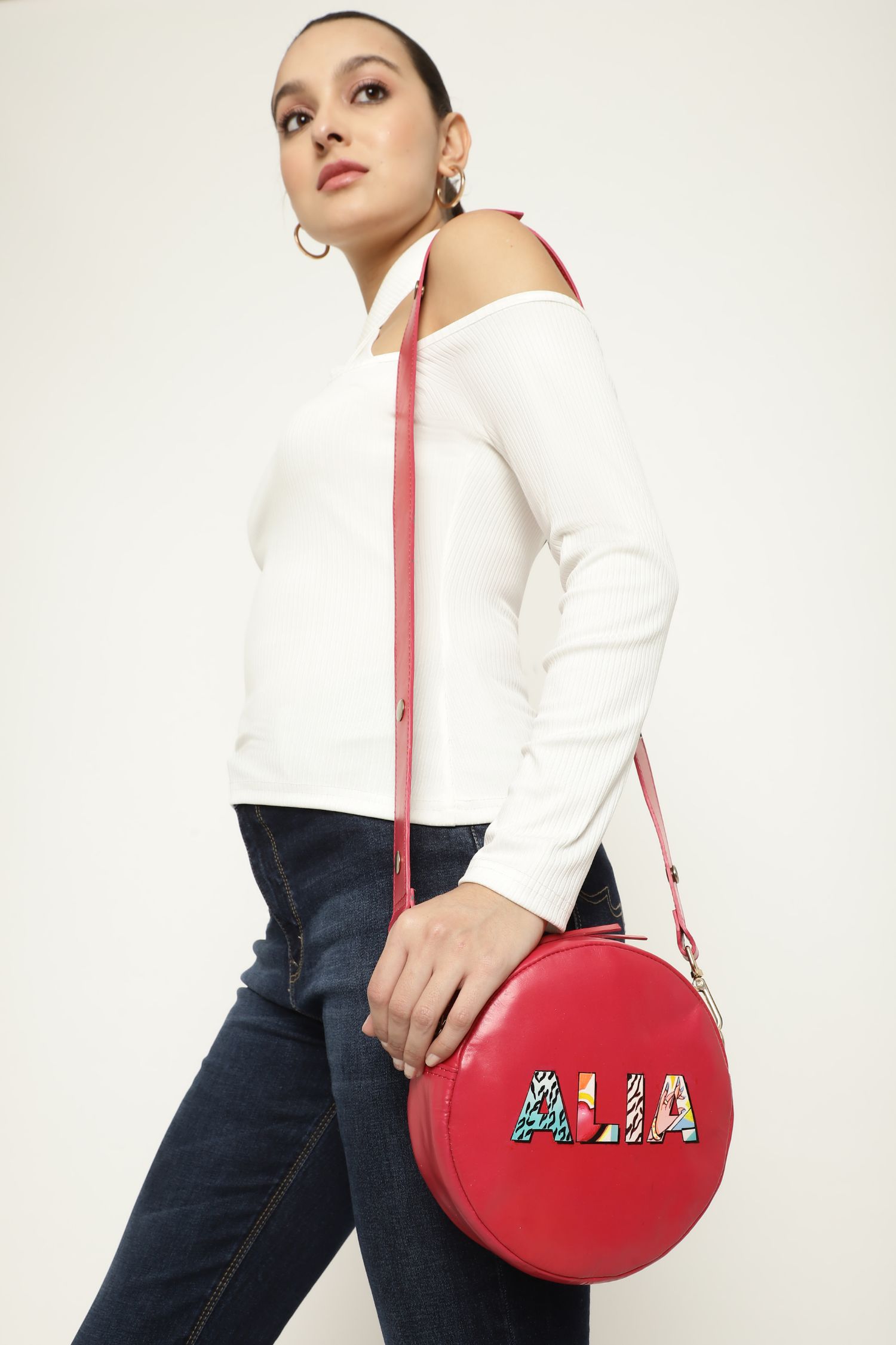 IMG_1103 Round Bag Cerise Pink