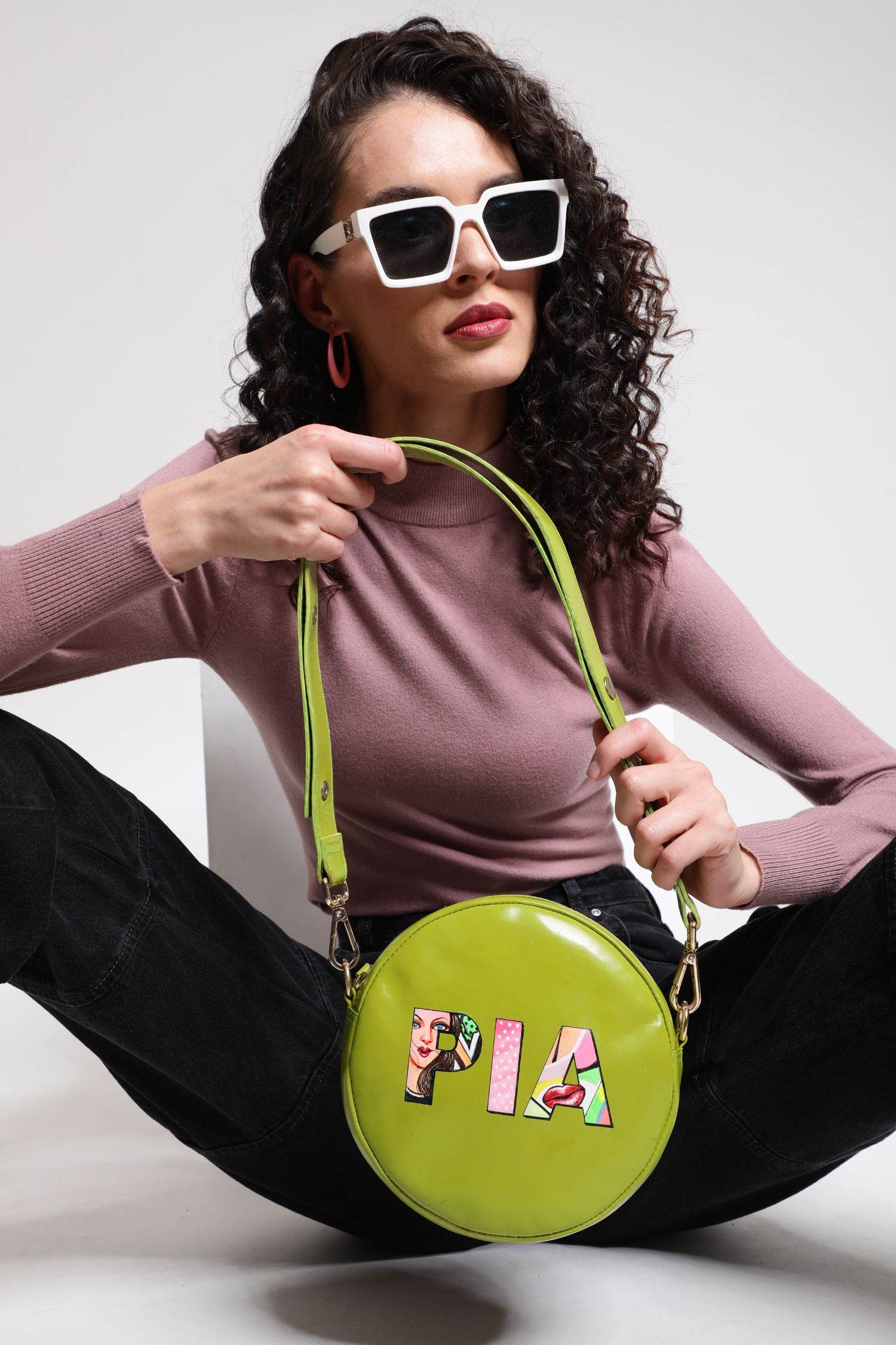 Round Bag Neon Green3 Round Bag Neon Green